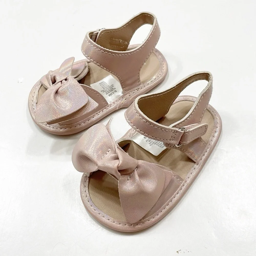 The Children's Place baby girls pink bow sandals